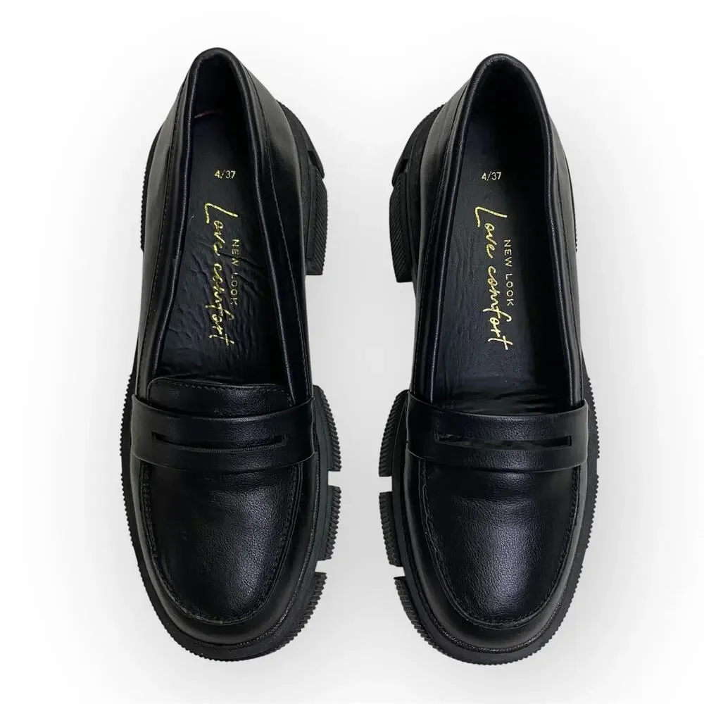 New Look Love Comfort Chunky Loafer Black Women’s 6